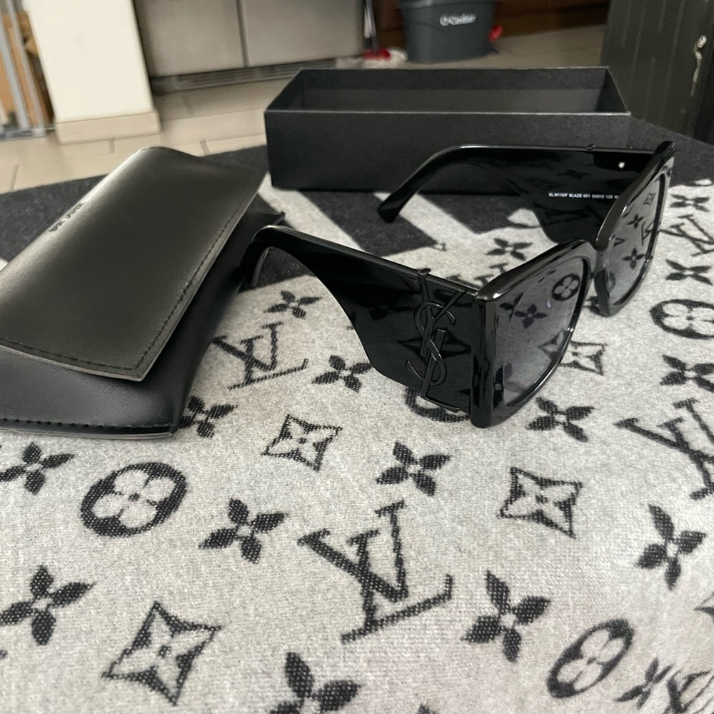 Saint Laurent Glossy Black Sunglasses - Picture 7 of 7